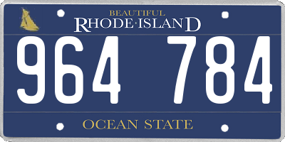 RI license plate 964784
