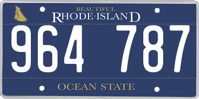RI license plate 964787