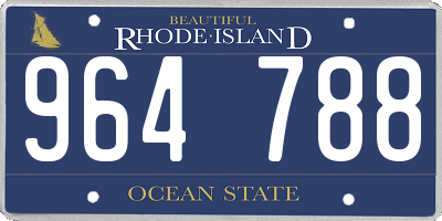 RI license plate 964788