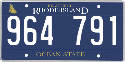 RI license plate 964791