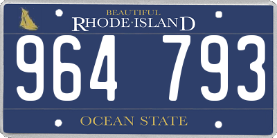 RI license plate 964793