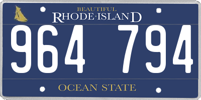 RI license plate 964794
