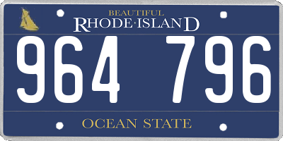 RI license plate 964796