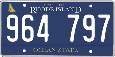 RI license plate 964797
