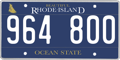 RI license plate 964800