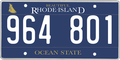 RI license plate 964801