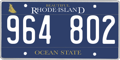 RI license plate 964802