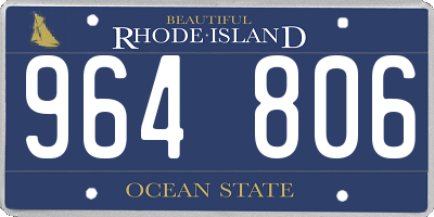 RI license plate 964806