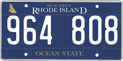 RI license plate 964808