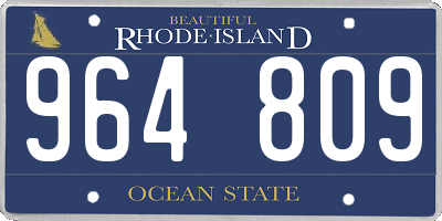 RI license plate 964809