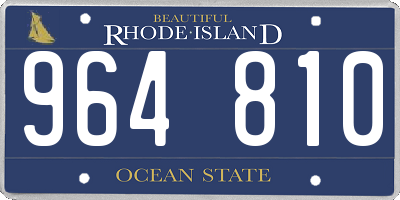 RI license plate 964810