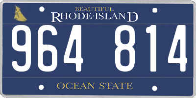 RI license plate 964814