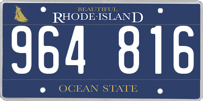 RI license plate 964816