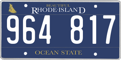 RI license plate 964817