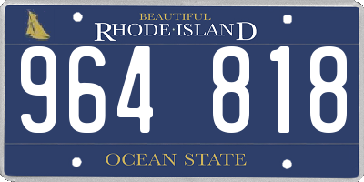 RI license plate 964818