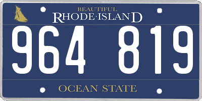 RI license plate 964819