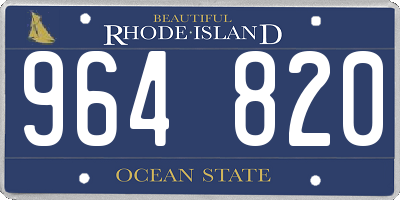 RI license plate 964820