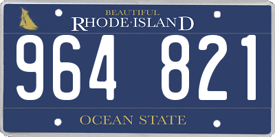 RI license plate 964821