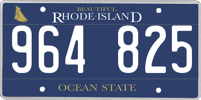 RI license plate 964825