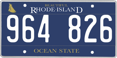 RI license plate 964826