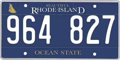 RI license plate 964827