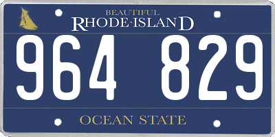 RI license plate 964829