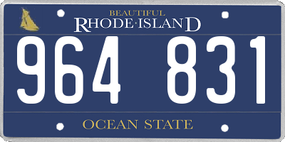 RI license plate 964831