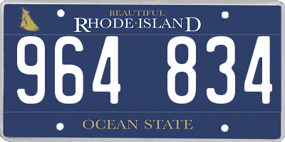 RI license plate 964834