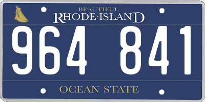 RI license plate 964841