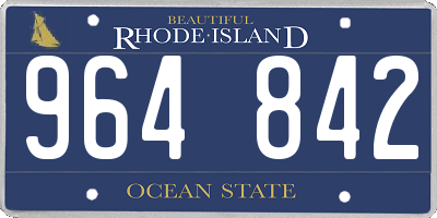 RI license plate 964842