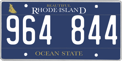 RI license plate 964844