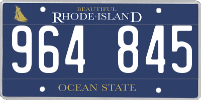 RI license plate 964845