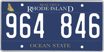 RI license plate 964846