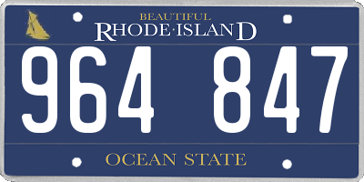 RI license plate 964847