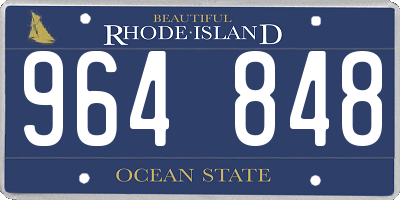 RI license plate 964848