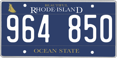 RI license plate 964850