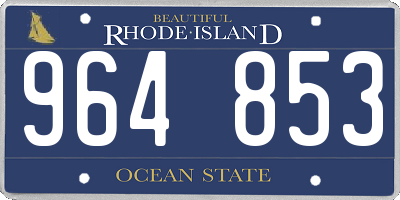 RI license plate 964853