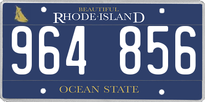 RI license plate 964856