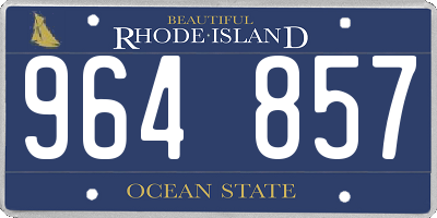 RI license plate 964857