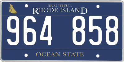 RI license plate 964858