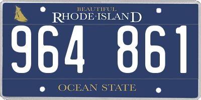 RI license plate 964861