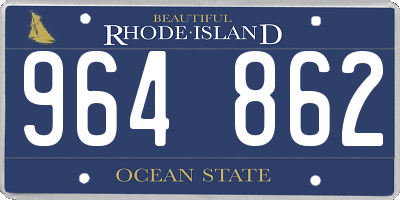 RI license plate 964862
