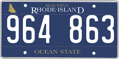 RI license plate 964863