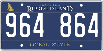 RI license plate 964864
