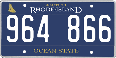 RI license plate 964866