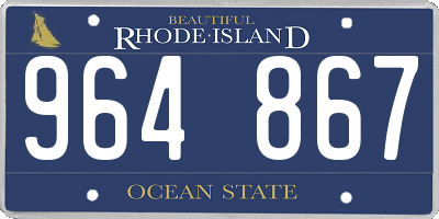 RI license plate 964867