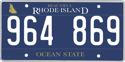 RI license plate 964869