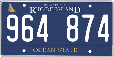 RI license plate 964874