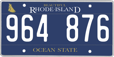 RI license plate 964876