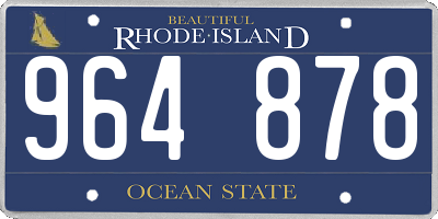 RI license plate 964878
